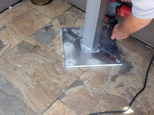 Load image into Gallery viewer, FIM Flexy Awning Silver powder-coated aluminum structure, canopy size 8 ft. deep and 14 ft. wide