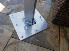 Load image into Gallery viewer, FIM Flexy Awning Silver powder-coated aluminum structure, canopy size 8 ft. deep and 12 ft. wide