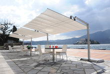 Load image into Gallery viewer, FIM  Flexy Awning Silver powder-coated aluminum structure, canopy size 8 ft. deep and 16 ft. wide
