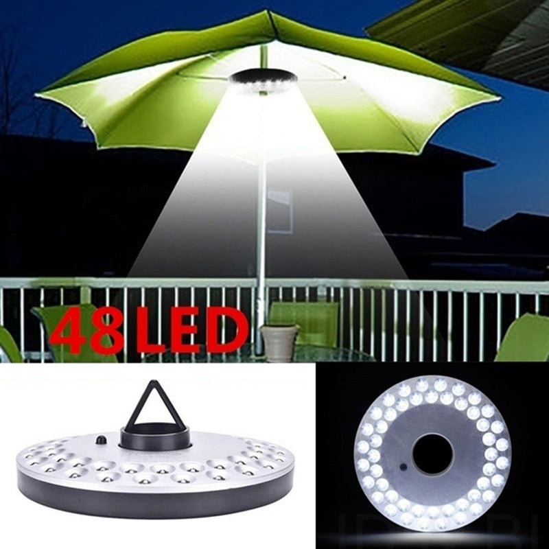 48 LED Lantern Poles Umbrella Light Portable Outdoor Camping Light